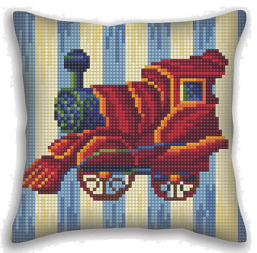 Nostalgia Chunky Printed Cross Stitch Cushion Kit by Collection D'art