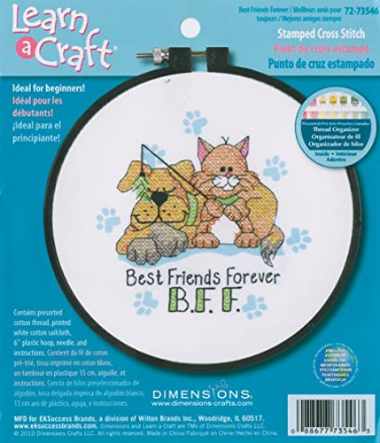 Best Friends Forever Printed Cross Stitch Kit by Dimensions