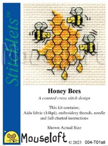 Honey Bees Cross Stitch Kit by Mouseloft