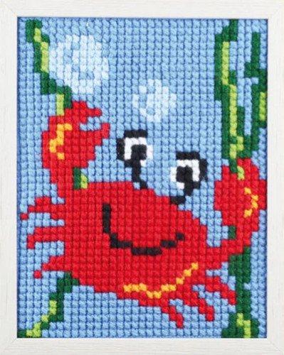 Crab Beginner Cross Stitch Kit by Pako