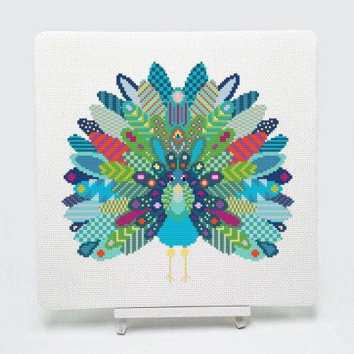 Mandala Peacock Cross Stitch Kit By Meloca Designs
