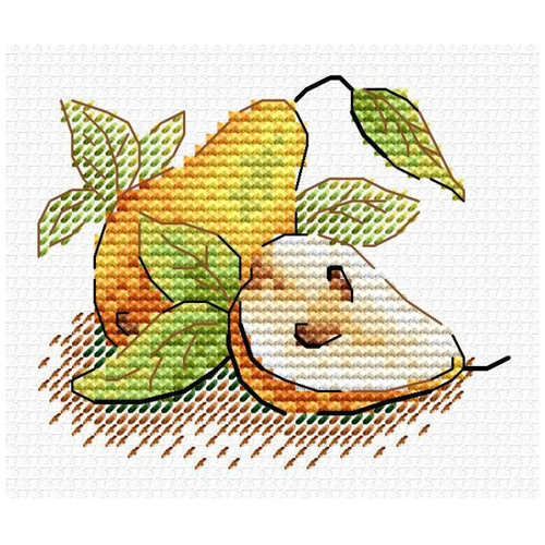 Garden Pear Counted Cross Stitch Kit By MP Studia