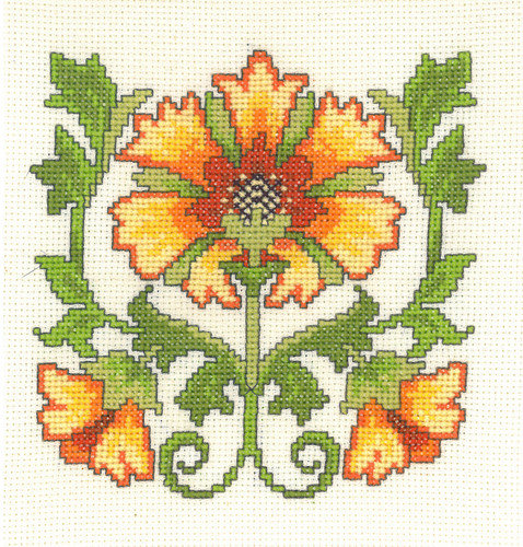 Sunflower Cross stitch Kit by Lesley Art Nouveau
