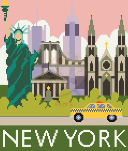 New York Cross Stitch Kit by CWOC
