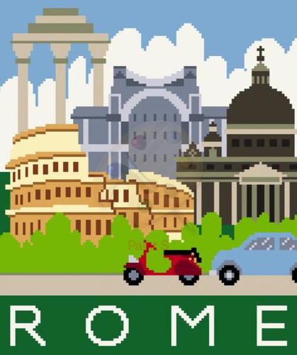 Rome Cross Stitch Kit by CWOC