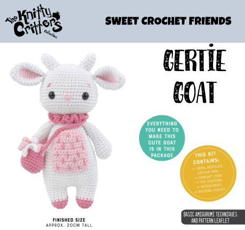 Gertie Goat Crochet Friend Kit by Knitty Critters