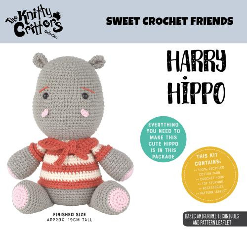 Harry Hippo Crochet Friends Kit by Knitty Critters