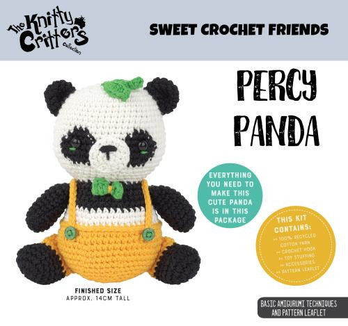 Percy Panda Crochet Friends Kit By Knitty Critters