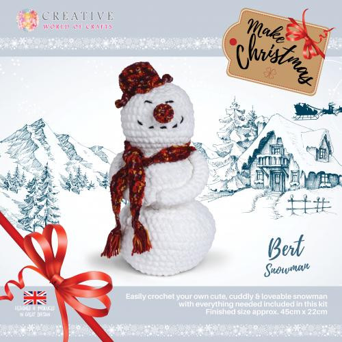 Bert the Snowman Crochet Kit By Knitty Critters