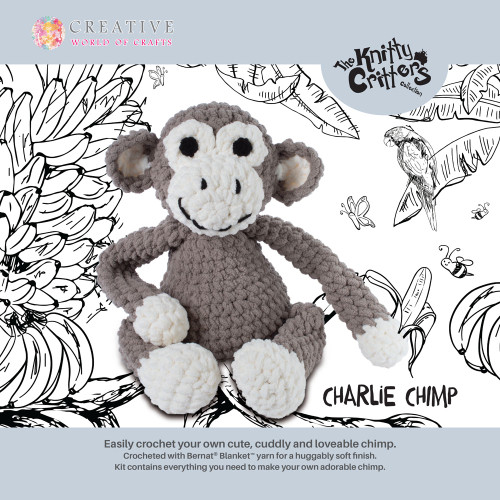 Charlie Chimp Crochet Kit By Knitty Critters