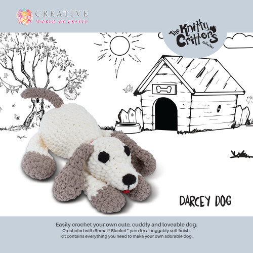 Darcey Dog Crochet kit By knitty Critters