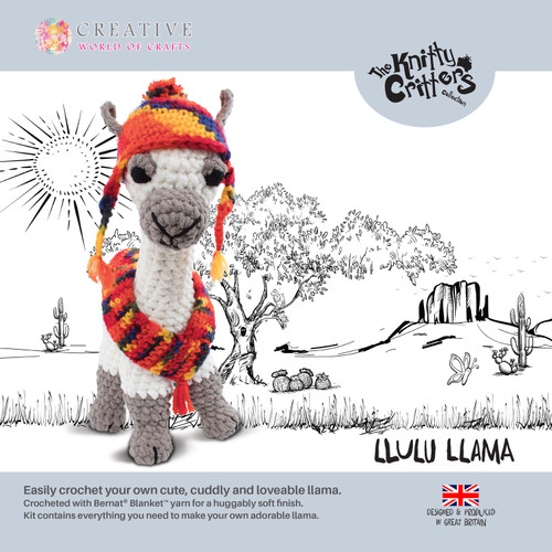 Llulu Llama Crochet Kit by Knitty Critters 