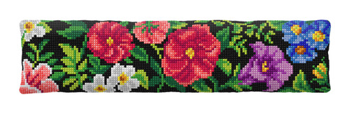 Flowers Quickpoint Cushion Cross Stitch Kit by Orchidea