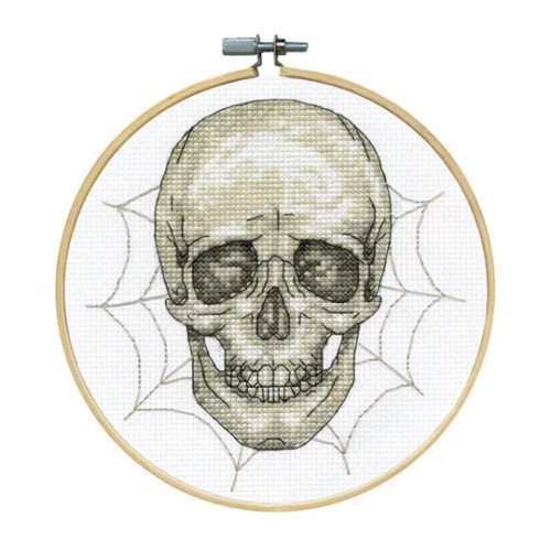 Skull Hoop Counted Cross Stitch Kit By Design Works