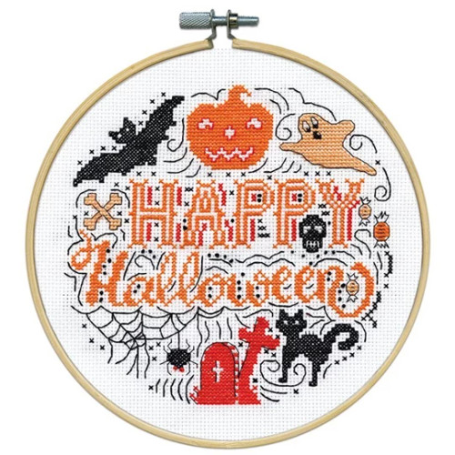 Halloween Hoop Counted Cross Stitch Kit By Design works