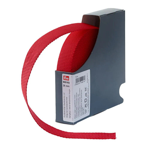 Red Rucksack Strapping 25mm x 1m by Prym