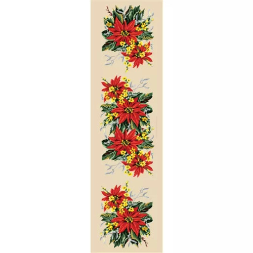 Poinsettia Runner Tapestry Canvas By Gobelin L