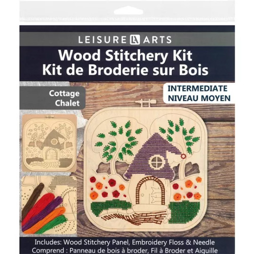 Cottage Wood Stitchery Shapes Kit By Leisure Arts