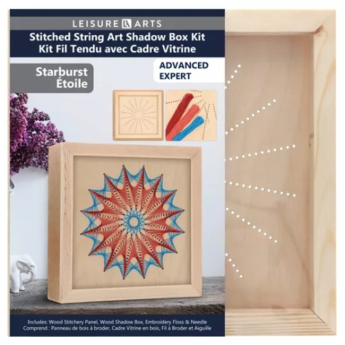 Shadow Box Starburst Wood Stitchery Shadow Boxes Kit By Leisure Arts