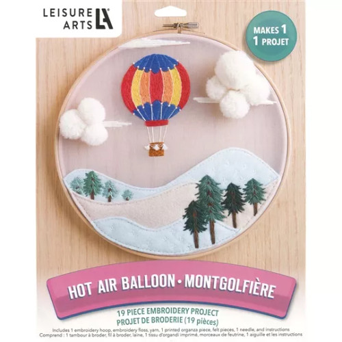 Organza Hot Air Balloon Freestyle Embroidery Kit By Leisure Arts