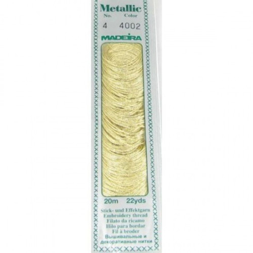 Madeira Mouliné Metallic Cotton 20m: 4002 White Gold