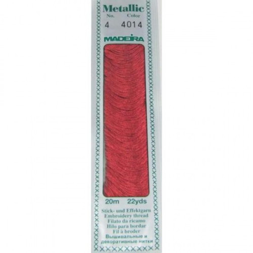 Madeira Mouliné Metallic Cotton 20m: 4014 Ruby