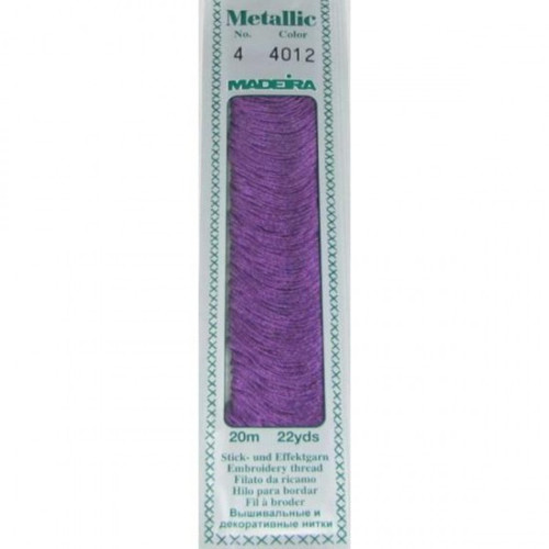 Madeira Mouliné Metallic Cotton 20m: 4012 Amethyst