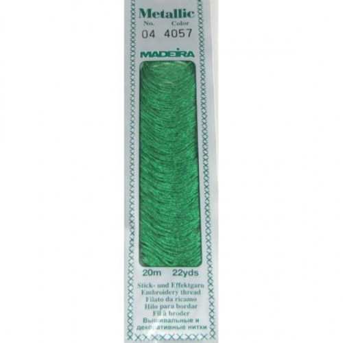 Madeira Mouliné Metallic Cotton 20m: 4057 Emerald