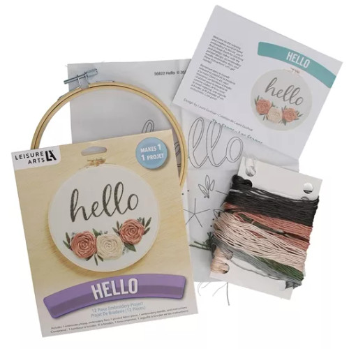  Hello Freestyle Embroidery Kit By Leisure Arts