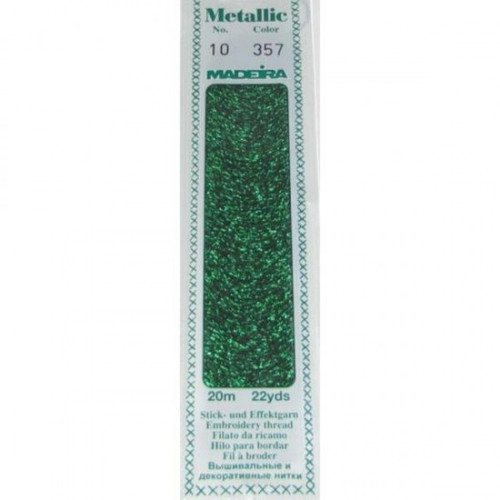 Madeira Metallic Perlé Cotton 20m: 357 Jade