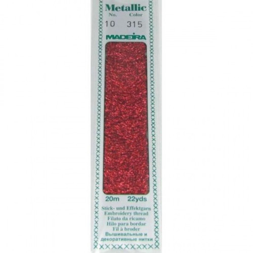 Madeira Metallic Perlé Cotton 20m: 315 Camellia