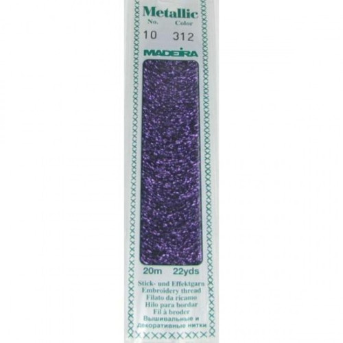 Madeira Metallic Perlé Cotton 20m: 312 Petunia