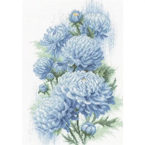 Delicate Chrysanthemums Counted Cross Stitch Kit By Riolis