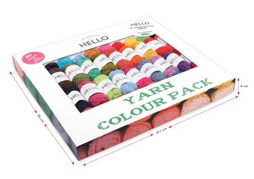 HELLO 40 Ball Yarn Pack – Vibrant