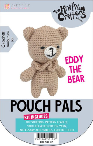 Pouch Pal – Eddy The Bear Crochet Kit by Knitty Critters