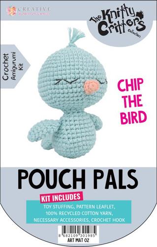 Pouch Pal – Chip The Bird Crochet Kit by Knitty Critters