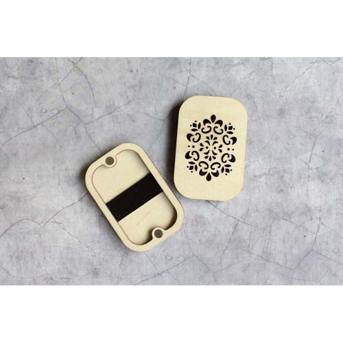 Wooden Needle Case Oriental Pattern  By Mp Studia