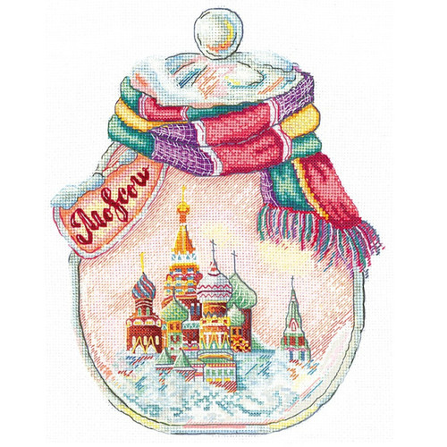 Cities In Bottles - Moscow Cross Stitch Kit by Andriana