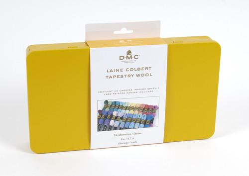 Colbert Metal Box Containing the new 24 Colours  of DMC Wools 