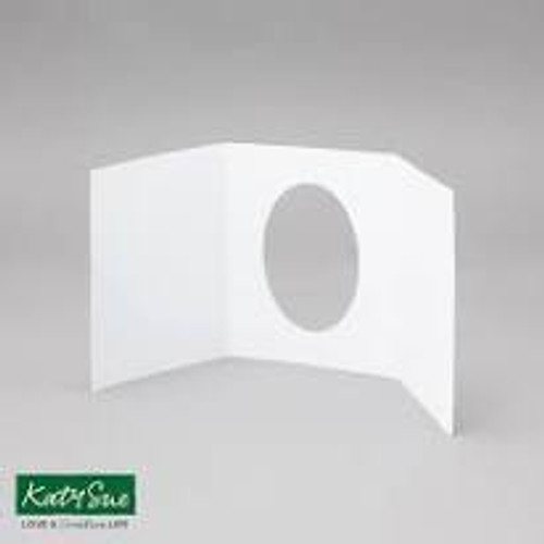 1 Card A6 - Oval Aperture White Card 108 x 148mm aperture of 70 x 107mm