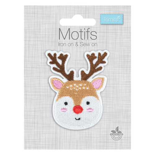 Christmas Reindeer Iron On Motif by Trimits