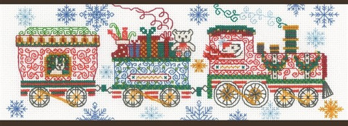 Holiday Train Counted Cross Stitch Kit by Riolis