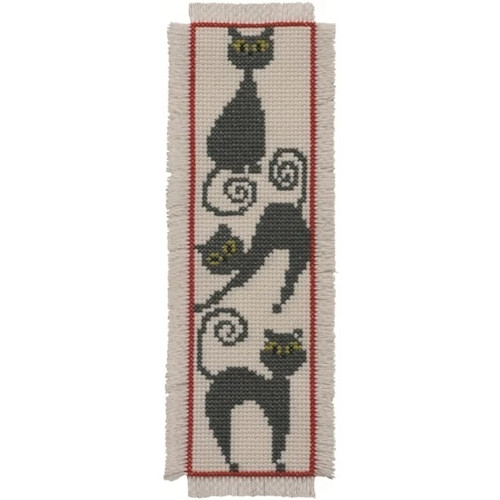 Cat Bookmark Counted Cross Stitch Kit by Permin