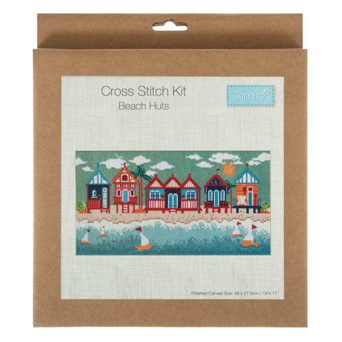 Large Beach Huts Cross stitch Kit by Trimits