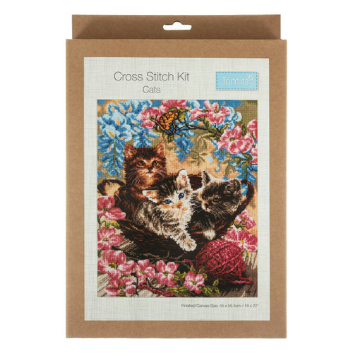 Large Cats Cross Stitch Kit by Trimits