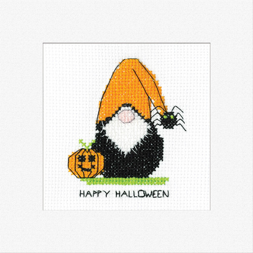 Pumpkin Gonk Card Cross stitch Kit by Heritage