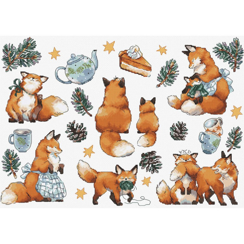 Foxy New Year Counted Cross Stitch Kit by Letistitch Foxy New Year Counted Cross Stitch Kit by Letistitch