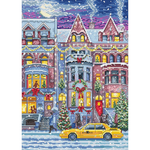 Winter Townhouse Counted Cross Stitch Kit by Letistitch