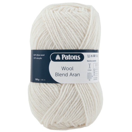 Wool Blend: Aran: 10 x 100g: Cream