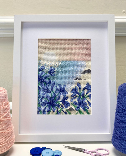 Agapanthus Sunset Counted Cross Stitch Kit by Emma Louise